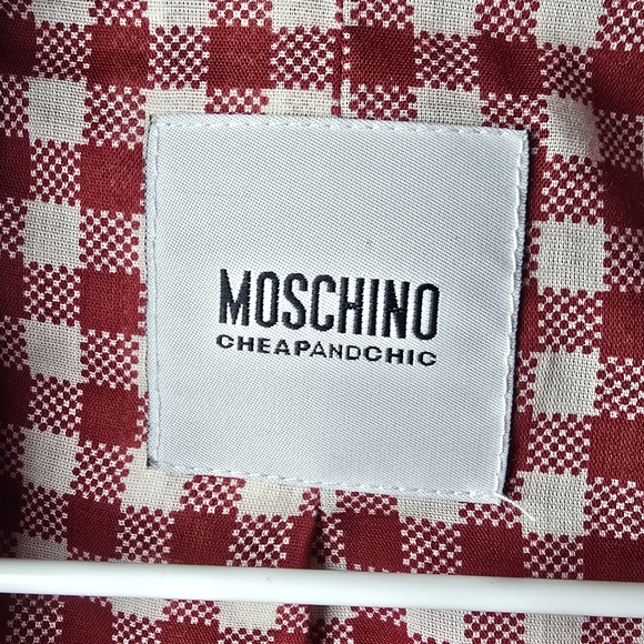 Moschino Cheap & Chic Red Wool Blazer 90's - Picture 2 of 12